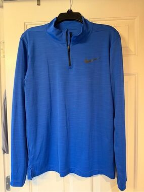 Nike Men’s Royal Blue Quarter-Zip Performance Jacket